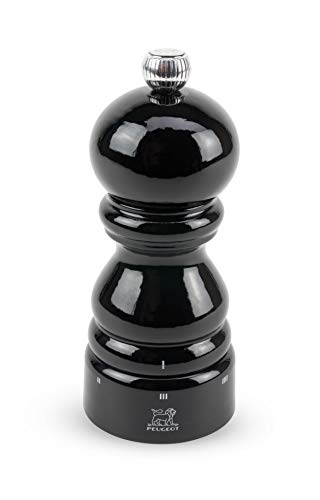Dekomiro Peugeot 23690 Paris Salzmühle mit u-Select schwarz 12 cm Geschenkset mit 100 gr. Luisenhaller Tiefen-Salz