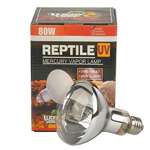 Lucky Herp – Quecksilberdampf-Lampe für das Terrarium, mit E27-Gewinde, mit UV-A- und UV-B-Licht