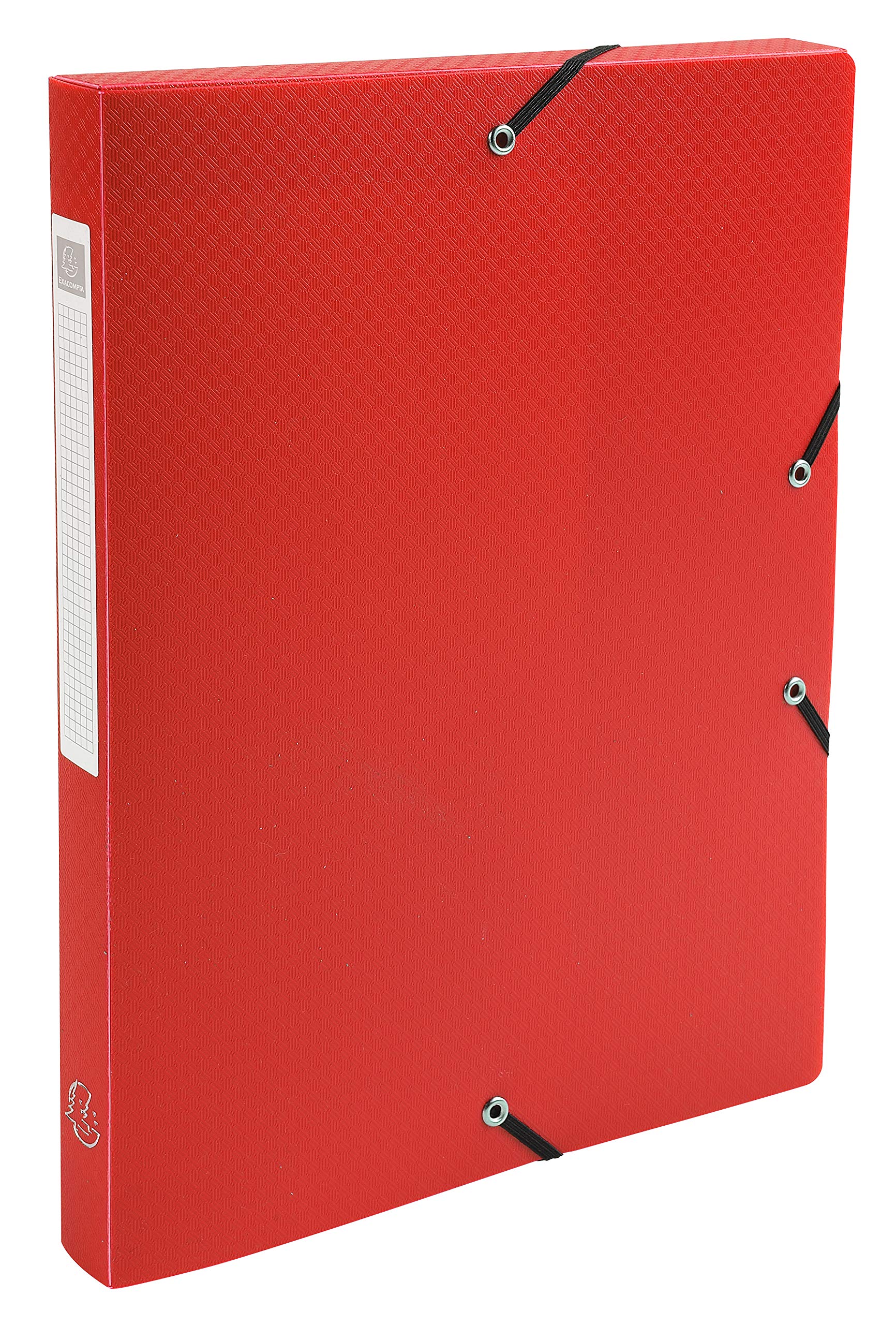 Exacompta 59685E Packung (mit 8 Archivboxen aus PP, 700µ, 24 x 32cm, ideal für Ihre Dokumente in Format DIN A4, Rücken 25mm) rot, 8 Stück