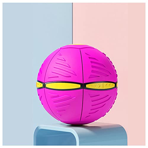 ROMOZ Frisbee Deformed Ball, Hundespielzeug Welpen Gute FlexibilitäT Frisbeescheibe FüR Hunde, Fliegenden Scheibe In Einen Ball Verwandelt,Purple-1PC