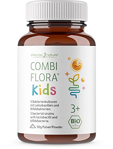 effective nature Bio Combi Flora Kids Pulver - 50g - Zur Unterstützung der Darmflora bei Kindern - Besonders einfache Einnahme