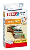 tesa Insect Stop SUN PROTECT Fliegengitter für Dachfenster - Insektenschutz mit Blend- & Sonnenschutz für Dach-Fenster - Fliegen Netz 120 cm x 140 cm