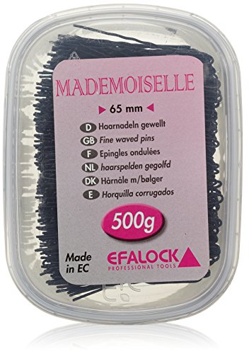 Efalock Professional Mademoiselle Haarnadel, 65 mm, schwarz, 1er Pack, (1x 0,5 kg)
