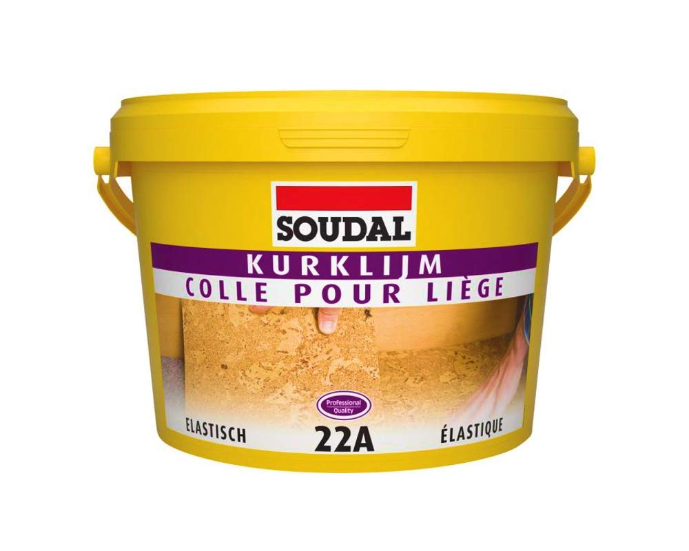 Soudal 22A Kork Kleber 5Kg -> für Korkplatten und Korkbahnen an Wand + Boden, geeignet für FuÃŸbodenheizung