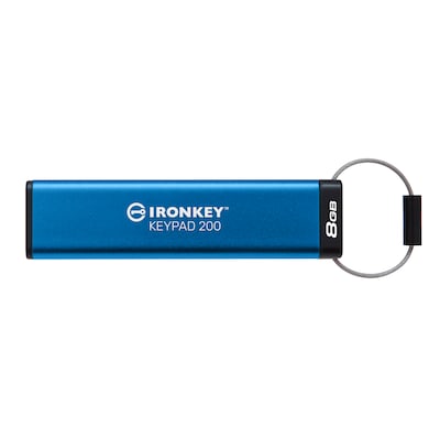 Kingston IronKey Keypad 200 Hardware-verschlüsselter USB-Stick XTS-AES 256-Bit-Hardware-Verschlüsselung - IKKP200/8GB