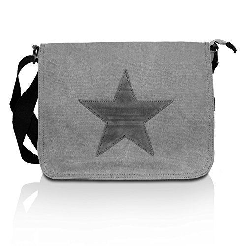 Glamexx24 Tasche Handtaschen Schultertasche Umhängetasche mit Stern Muster Tragetasche TE201620, 23061 Hellgrau, Einheitsgröße