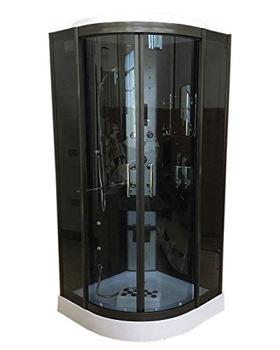 Dusche Duschkabine Modell Vancouver 100 x 100 cm h 215cm Duschtempel Duschabtrennung Eckdusche Chromotherapy