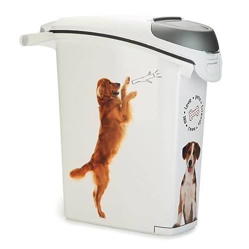 Curver Love Pets Pet-Futter-Container Futtercontainer Behälter Futterbehälter Futtertonne (Hund, 10kg)