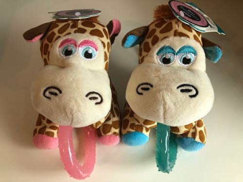 Webbox Hundespielzeug Giraffe mit Beißring, Blau