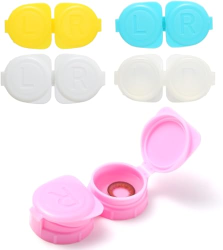 15-Pack Flip-Top Contact Lens Tight Lid Case Holder Storage Box Container Assorted Colors