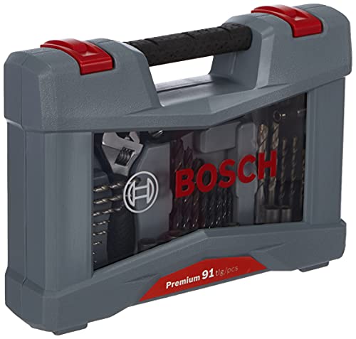 Bosch premium 91-tlg bit- u bohrer-set 2608p00235 bitset 91-teilig