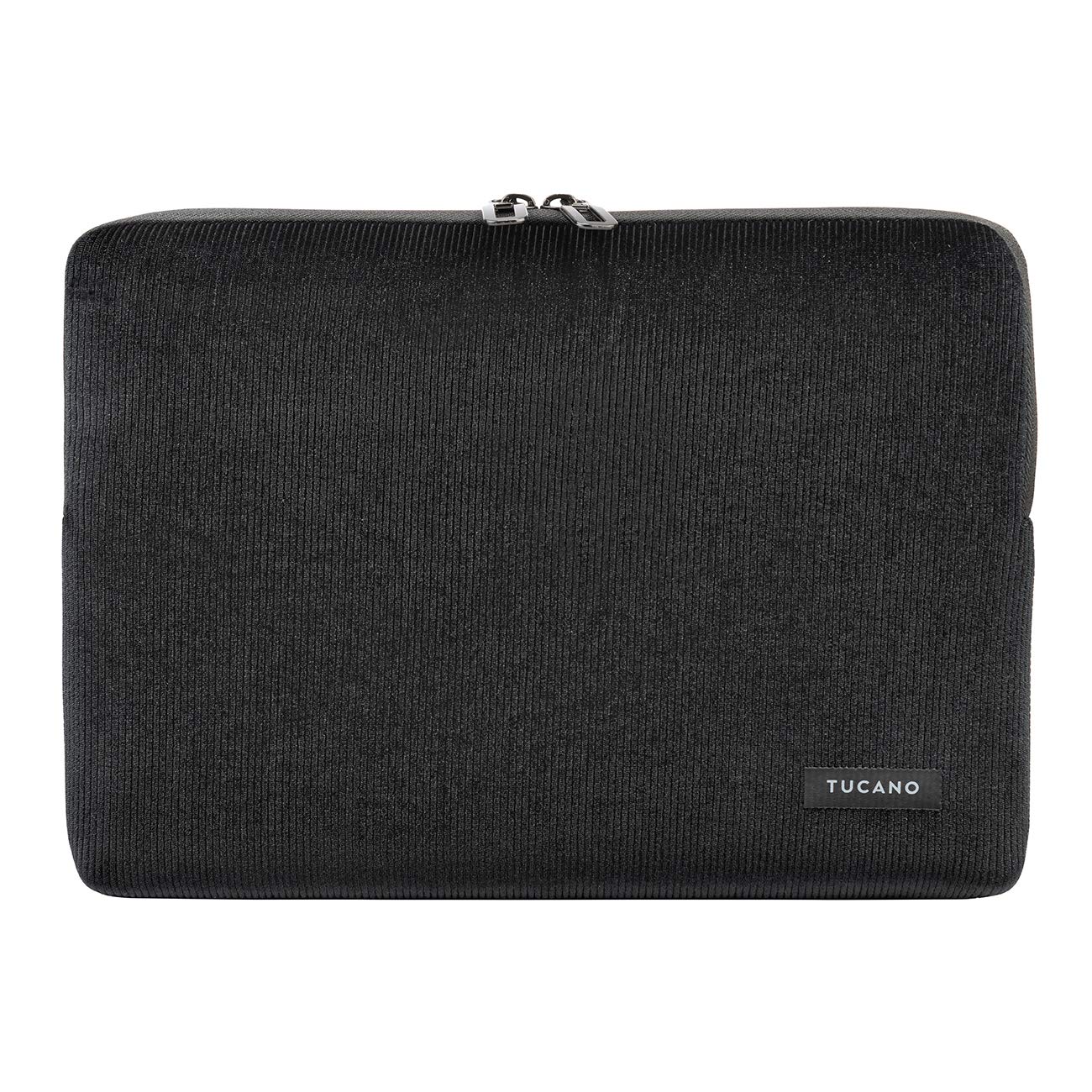 Tucano Second Skin Velluto Notebook Sleeve aus Cord und Neopren 12 Zoll, MacBook Pro 13 Zoll ab 2016, MacBook Air ab 2018, schwarz BFVELMB13-BK