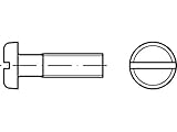 DIN 85 4.8 galvanisch verzinkt Flachkopfschrauben mit Schlitz - Abmessung: M6x30 (500 Stück)