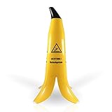 Betriebsausstattung24 Warnbanane - Warnaufsteller in Bananenoptik 4-seitig Bedruckt: Achtung! Rutschgefahr Kunststoff, Stapelbar (90 cm, Gelb)