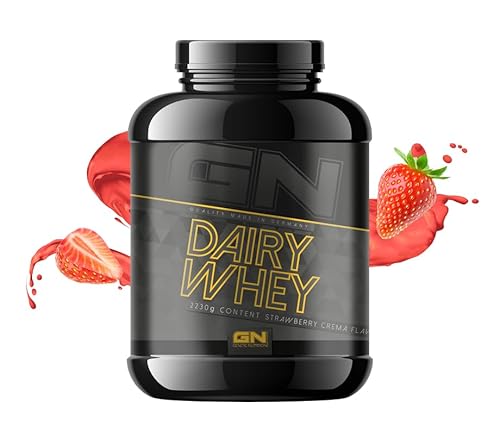 GN Laboratories 100% Dairy Whey Protein Pulver 2230g (Strawberry Crema) – Eiweißpulver zum Muskelaufbau – Proteinpulver für Protein Shake