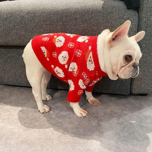 ZNZT Hundekleidung Bulldog Hundepullover Weihnachten Winterkleidung Hundemantel Mops Kostüm Corgi Mops Haustierkleidung Pet Halloween