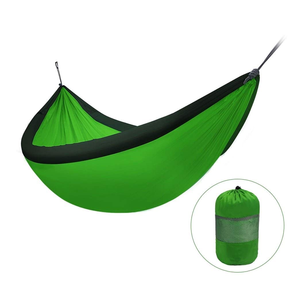 Einstellbarer Schwung Hängender Korb des Fallschirmtuches Innen- und hängender Stuhl im Freien, der Gewicht 200kg kampierendes Werkzeug trägt Klappschaukel (Color : Green)