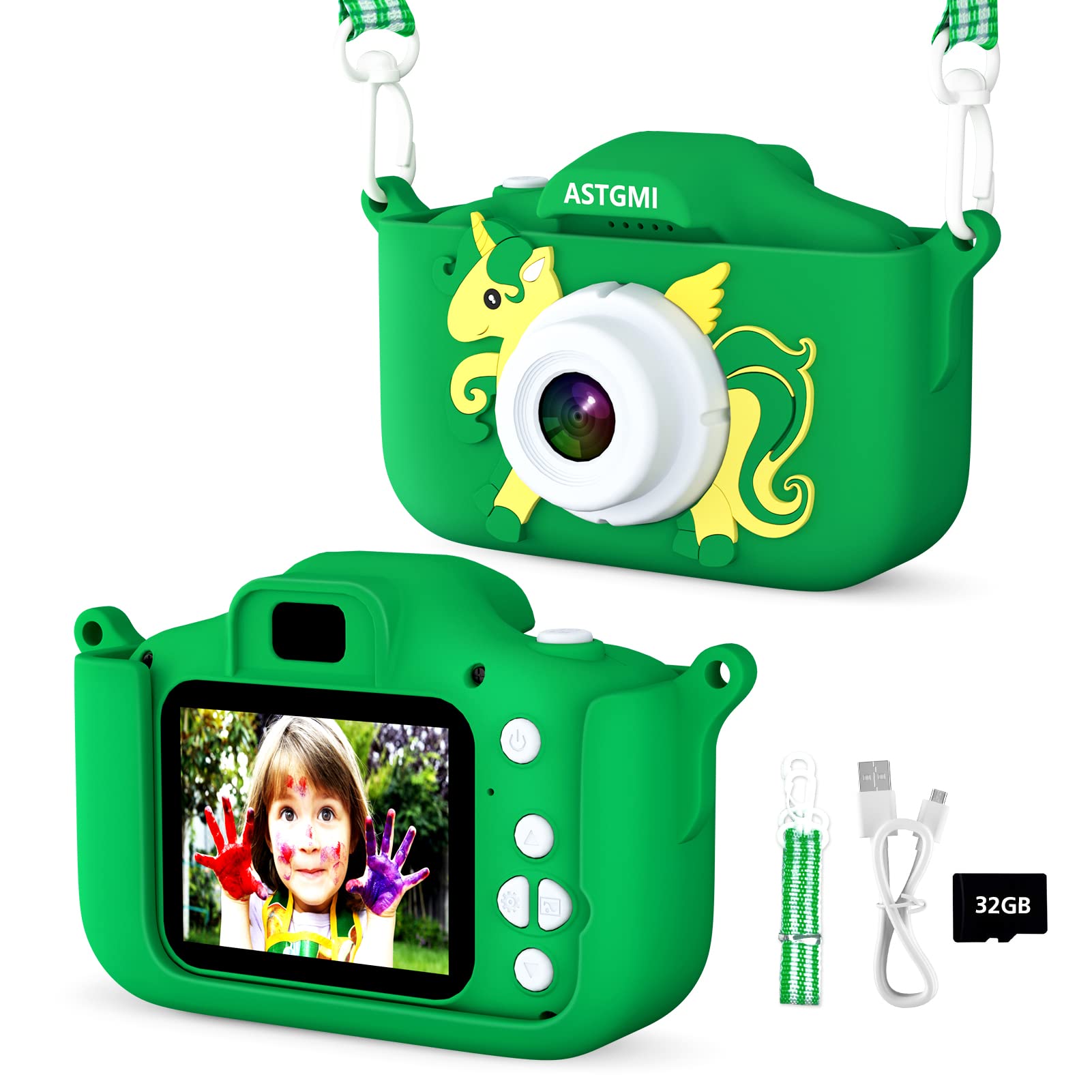 Kinder Kamera, 2.0”Display Digitalkamera Kinder,Geschenke für 3 4 5 6 8 7 9 10 11 Jahre Jungen und mädchen, 1080P HD Anti-Drop Fotoapparat Kinder für Geburtstagsgeschenk Weihnachten Spielzeug