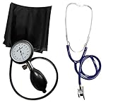 Blutdruckmessgerät Oberarm Profi TigaPro 1 K 1 + Doppelkopf Stethoskop Blau