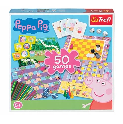 Peppa Pig - Spielesammlung/Peppa Wutz Spiel mit 50 verschiedenen Spielen, Brettspiele, Gesellschaftspiele für Kinder