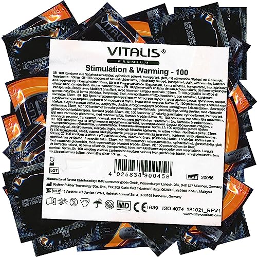 Vitalis stimulation & warming, 100er Pack Kondome, 100 Stück