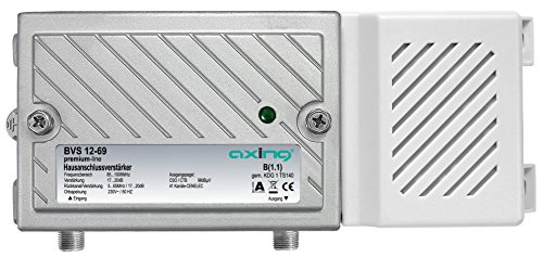 Axing BVS 12-69 Hausanschlussverstärker 20 dB, Rückkanal aktiv, für Kabelfernsehen digital (1006 MHz)