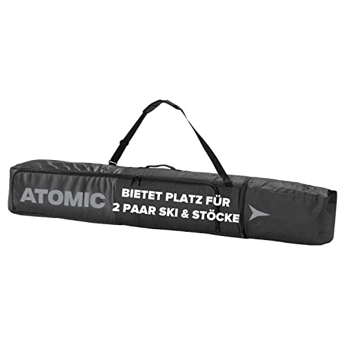 Atomic, Ski-Sack, 205 x 24 x 20,5 cm, Längenverstellbar, Polyester, Double Ski Bag, Schwarz/Grau, AL5045230