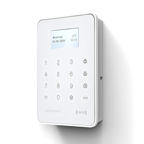 Safe2Home® externes Tastenfeld Außen SP310 + Innen für Funk Alarmanlage Serie SP310 - Bedienteil mit RFID Reader - Tastatur für Alarmanlage SP310