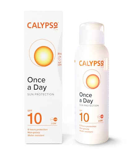 Calypso Once A Day Sun Protection Lotion LSF 10 | 8 Stunden Sonnenschutz | nicht fettend | Superior 4 Start UVA Bewertung – 200 ml