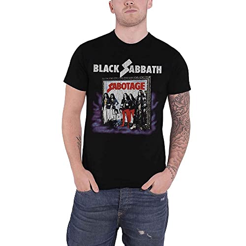 Black Sabbath Herren T-Shirt Sabotage Vintage Schwarz