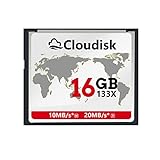 Cloudisk Compact Flash Card 16GB CF 2.0 Kartenleistung für DSLR Kamera, Vintage Digitalkamera und Industrie Ausrüstung (16GB CompactFlash)