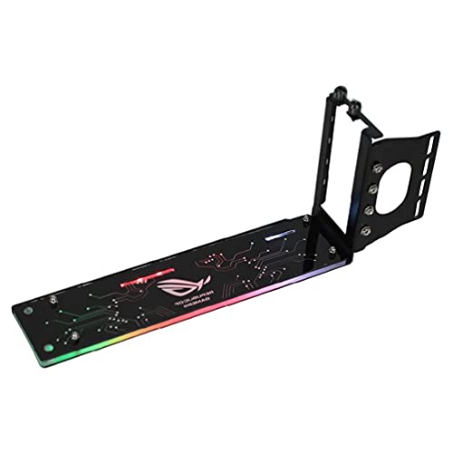 Abcidubxc Vertikaler Grafikkartenhalter Computer PCIe 3.0 Vertikal GPU-Halterung Gehäuse Ständersockel mit LED 5V ARGB Aura Sync Grafikkarte Vertikale Halterung