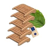 5x HOFMEISTER® Massage-Gerät aus Buchen-Holz, gegen Verspannungen & Schmerzen, Wellness & Entspannung für die Füße, Naturprodukt aus Europa, Fuss-Massage-Roller, 27 cm