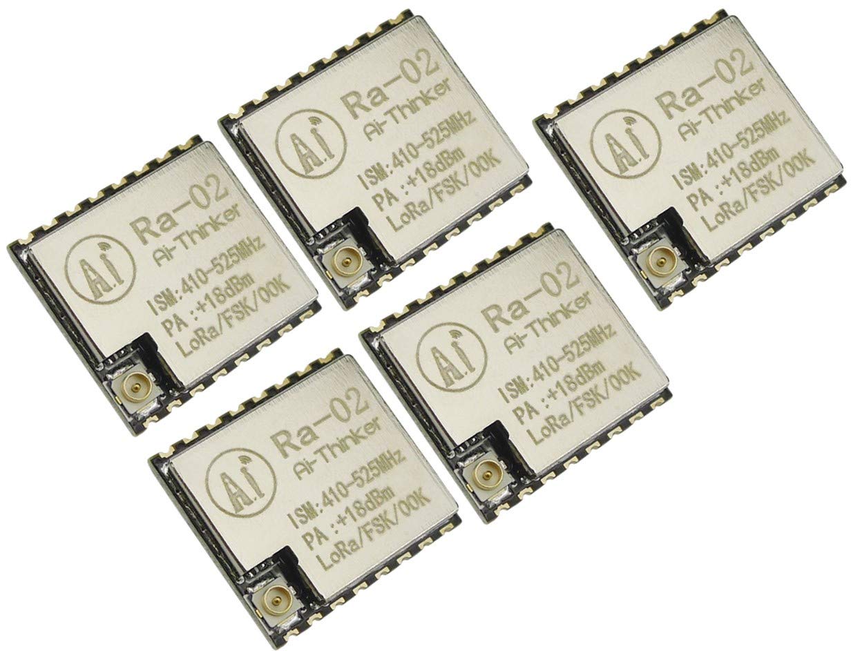 TECNOIOT 5 Stück Ra-02 SX1278 433 MHz drahtlose serielle Schnittstelle LoRa Spread Ra02