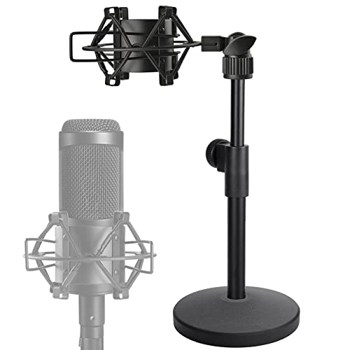 Avatar Tisch-Mikrofonständer, verstellbar, Mikrofonständer mit Mikrofon-Stoßhalterung für Audio Technica AT2020 AT2020USB+ AT2035 ATR2500 Kondensatormikrofon