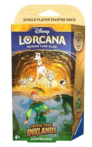 Disney Lorcana - Into The Inklands - Starter Deck - ENGLISCH + Heartforcards® Versandschutz (Amber/Emerald)