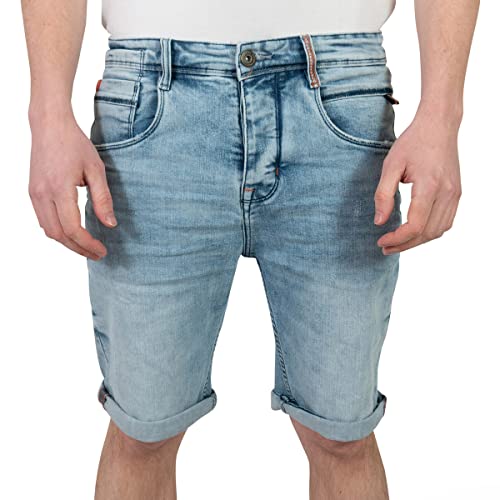 Sublevel Kurze Herren Jeans mit Stretch, Bermuda Hose, Farbe:Hellblau, Größe Hosen:31W