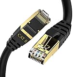 IBRA CAT8 Ethernet Gigabit LAN Netzwerkkabel (RJ45) SSTP 40 Gbit/s 2000 MHz - rund Schwarz