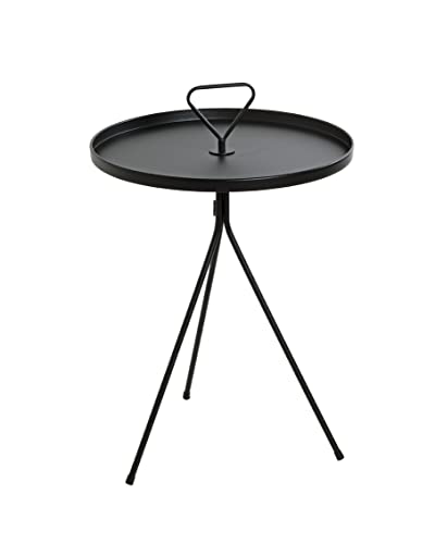 HAKU Möbel Beistelltisch, Metall, schwarz, Ø 42 x H 62 cm
