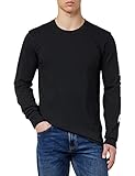 Carhartt, Herren, Lockeres, schweres, langärmliges T-Shirt mit Logo-Grafik auf dem Ärmel, Schwarz, XL