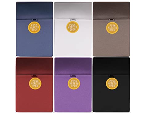 Zigarettenetui für 30 Zigaretten Box mit Klick Zigarettenbox metallic Farben Auswahl (4 Boxen nach Verfügbarkeit)