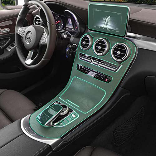 LAYGU Auto Innenraum Mittelkonsole Transparente TPU-Schutzfolie Anti-Scratc-Zubehör, für Mercedes Benz GLC W253 260 300 2020-2021