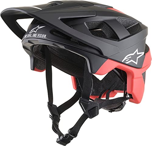 Alpinestars Herren Vector Pro Helmet-Atom Black Red Matt Motorrad Helm, Weiß, M (57/58)