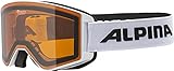 Alpina Sports Narkoja DH Skibrille Kunststoff/Polycarbonat Weiß-Orange 100% UV-Schutz, A7264 1 11