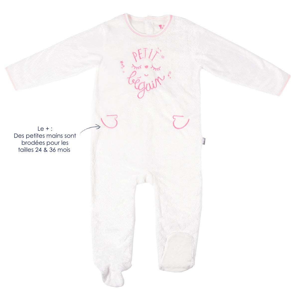 Pyjama Baby Extra Weich doppelte Dicke Rosa Kleine Star – Größe – 12 Monate (80 cm)
