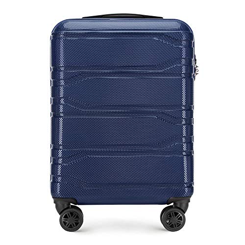 WITTCHEN Koffer – Handgepäck | hartschalen, Material: polycarbonat | hochwertiger und Stabiler | Marineblau | 38x20x53 cm