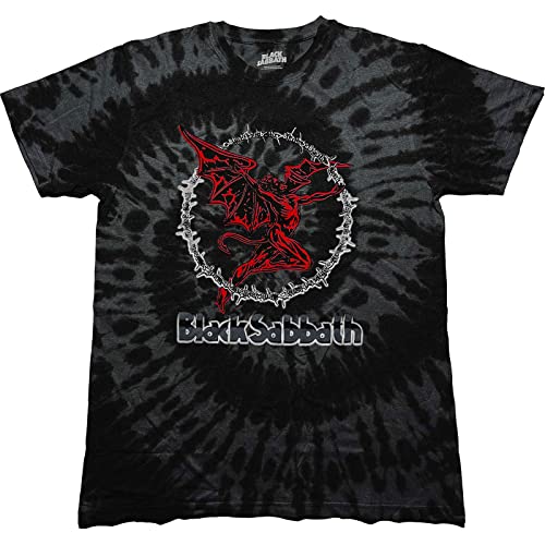 Black Sabbath T Shirt Rot Henry Band Logo Nue offiziell Unisex Tie Dye Schwarz XL