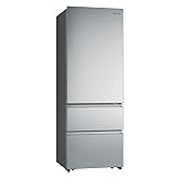 Hisense RT641N4AIE Kühlschrank mit zwei Türen, effizient, Klasse E, Fassungsvermögen 493 l mit 200 cm Höhe, Super Freeze, Total No Frost, Wendetür, leise, 38 dB, Edelstahl
