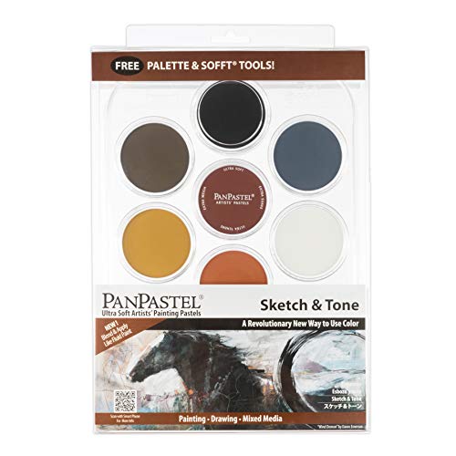 PanPastel Sketch & Tone Ultra Soft Artist Pastell Set, 9 ml, 7 Stück, Pastellfarben, 1 Count (Pack of 1)