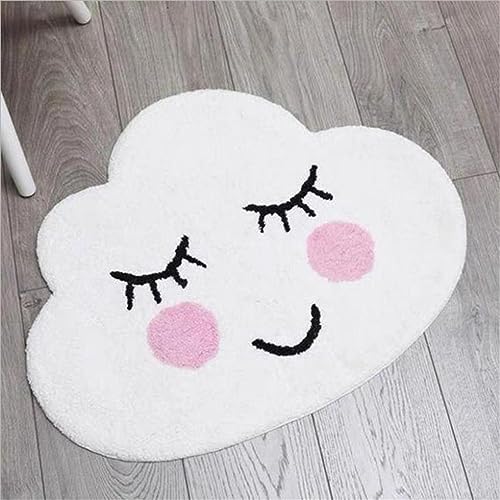 CULASIGN Kinderteppich Teppich Babyteppich Baumwolle Wolke Wolkenform für das Kinderzimmer (Schüchterne Wolke,60x90cm)